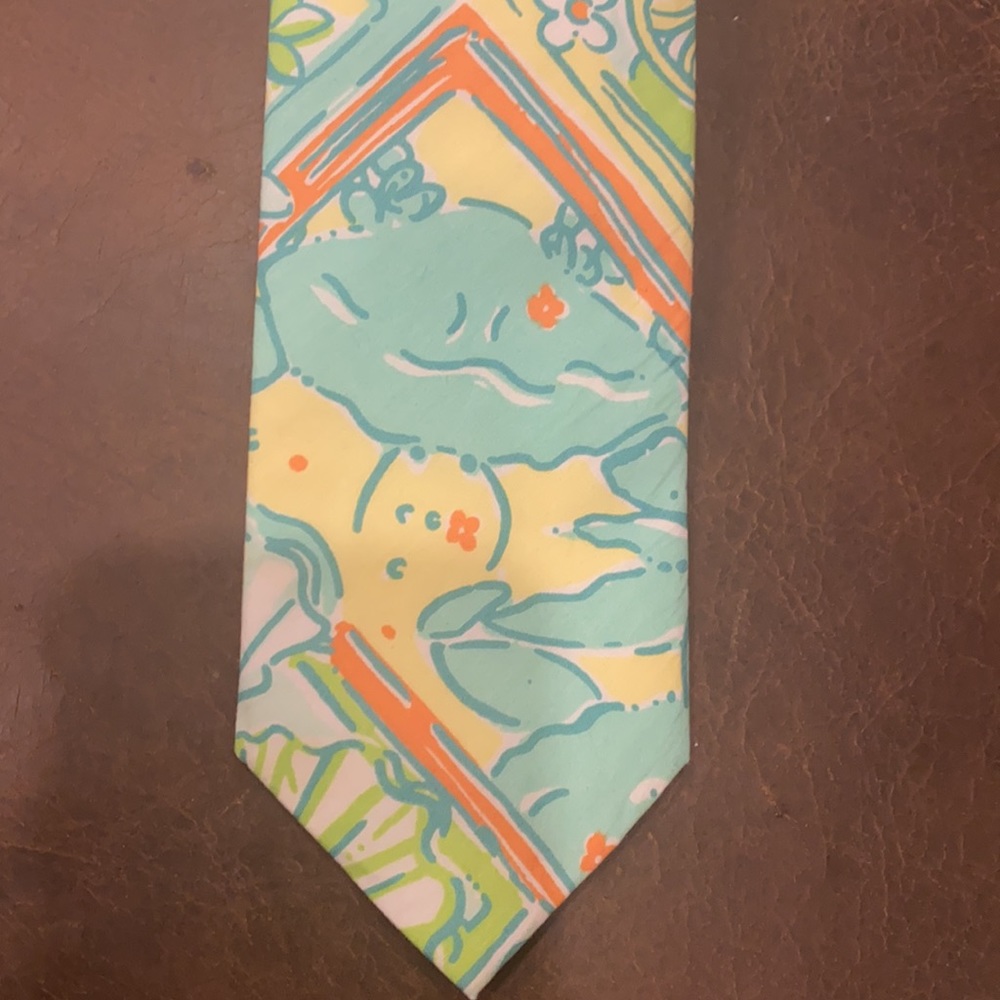 Lilly Pulitzer UNISEX SPRING floral print ties handmade via palm beach ATTIRE - Picture 11 of 16